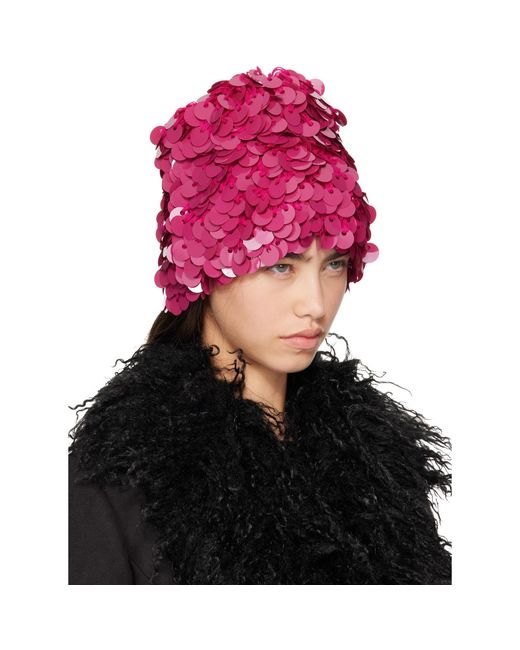 Anna Sui Black Pailettes Beanie