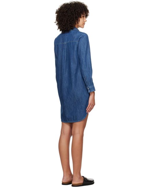 Robe courte texas indigo en denim A.P.C. en coloris Blue