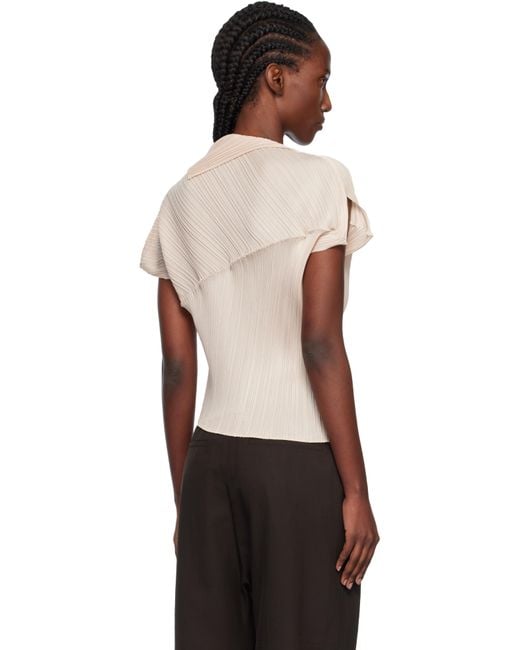 トップス PLEATS PLEASE ISSEY MIYAKE LEAP LEAP Top Light Beige – ISSEY MIYAKE EU