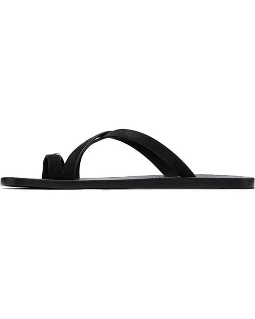 Tom Ford Black Suede Alfred Gladiator Sandals for men