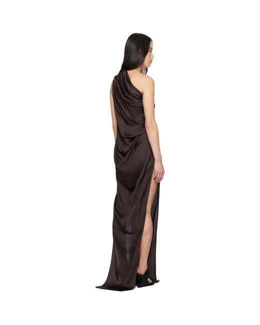Rick Owens Black Hollywood Athena Arrowhead Maxi Dress