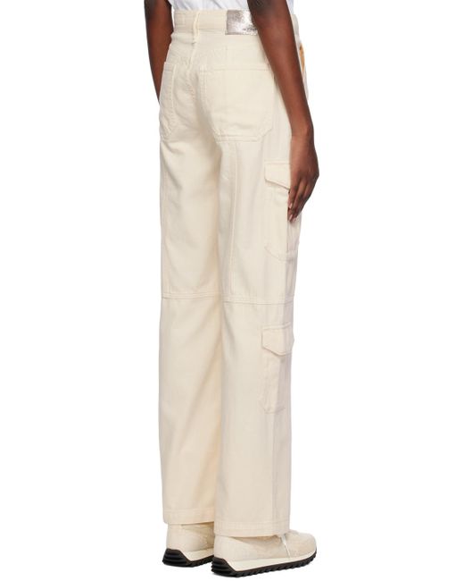 Ragbone pantalon cargo cailyn blanc cassé en denim Rag & Bone en coloris Natural