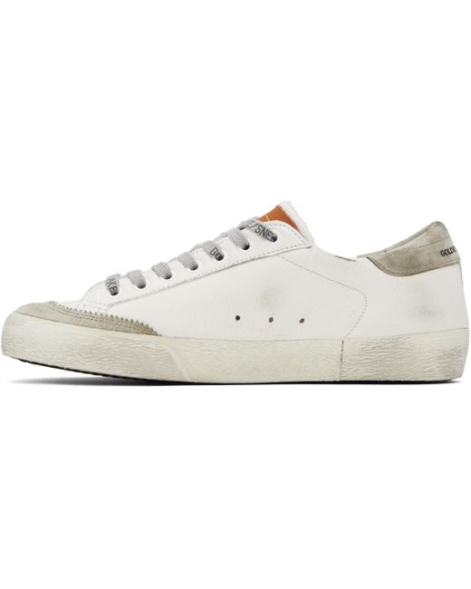 メンズ Golden Goose Deluxe Brand ホワイト＆オレンジ Super-Star Penstar スニーカー Black
