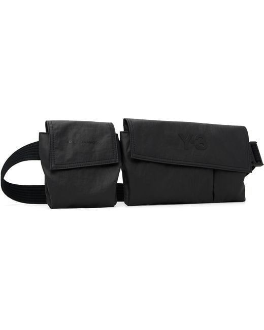 Y-3 Black Multi Pocket Sling Pouch for men