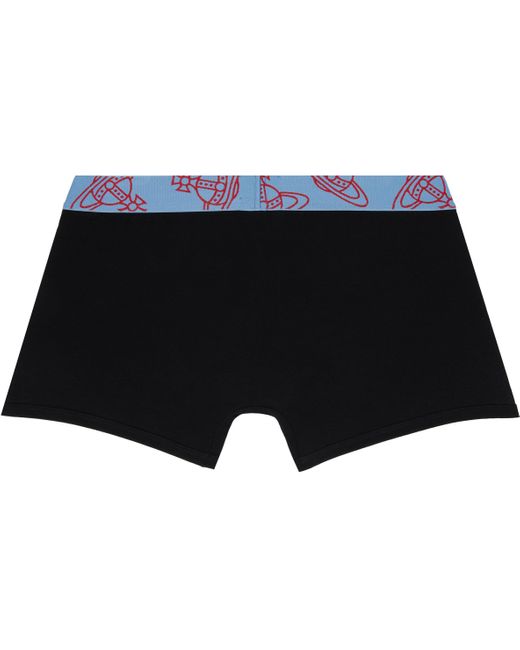 Ensemble De Deux Boxers Bleus À Taille À Logos Vivienne Westwood pour homme en coloris Black