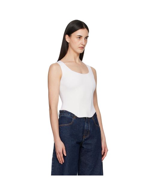 Alaïa Blue Corset Wool Tank Top