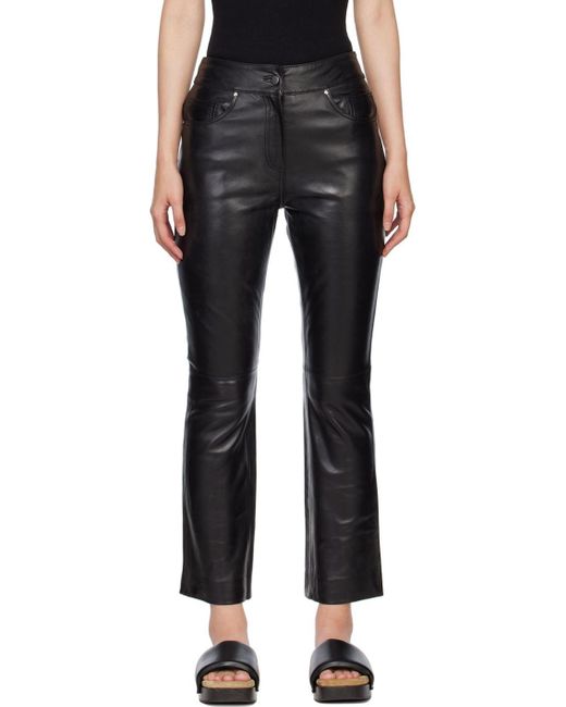 Stand Studio Avery Leather Pants in Black | Lyst
