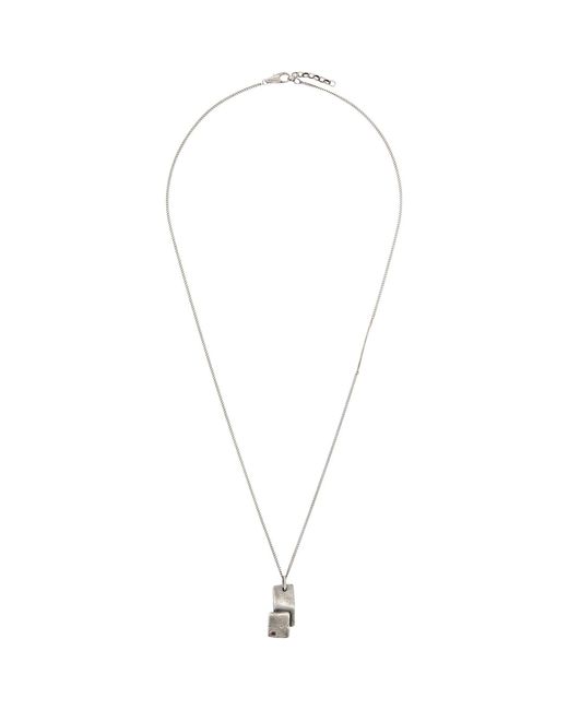 Title Of Work Metallic Overlap Pendant Ruby Necklace for men