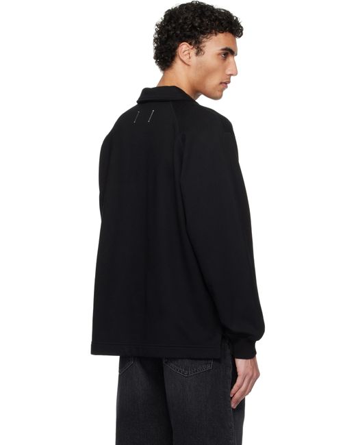 メンズ Reigning Champ ブラック Midweight Terry Rugby Standard ポロシャツ Black
