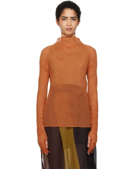 Issey Miyake Black Chiffon Twist 3 Turtleneck