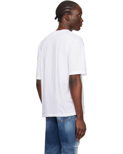 メンズ DSquared² Dsqua2 ホワイト ルースフィット Tシャツ White