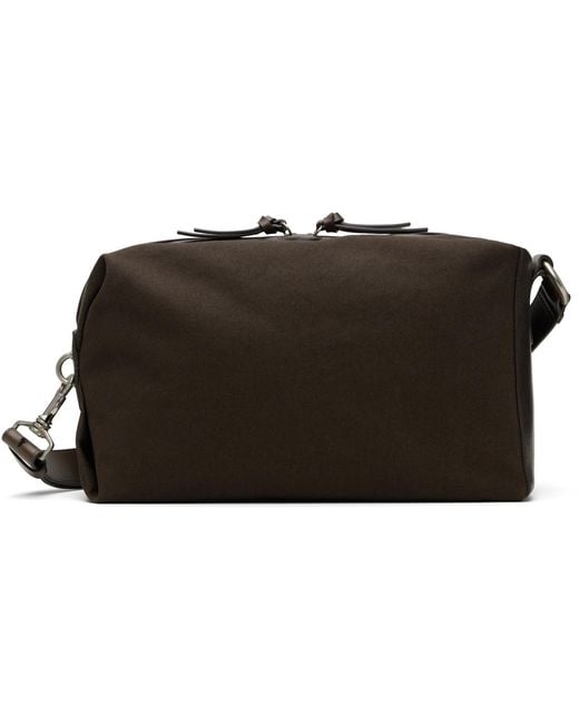 Dries Van Noten Black Canvas & Lambskin Bag for men