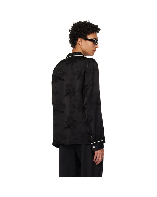 Amiri Black Floral Jacquard Shirt for men