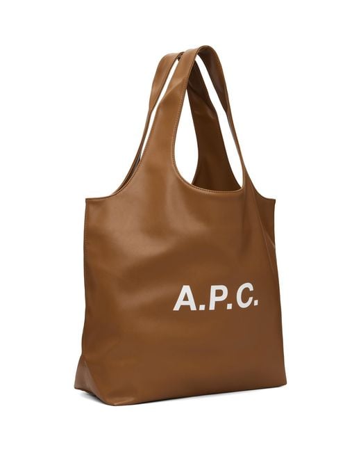A.P.C. Brown Tan Ninon Tote