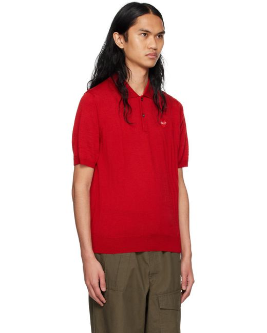 COMME DES GARÇONS PLAY Red Patch Polo for men