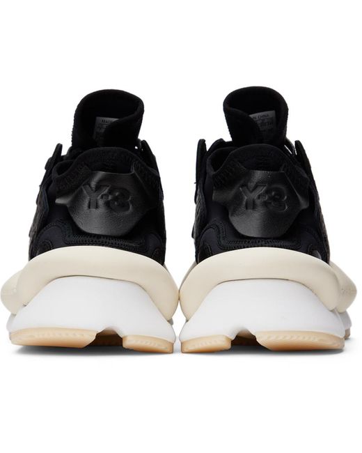 Y-3 Black Kaiwa Low-top Leather Trainers for men