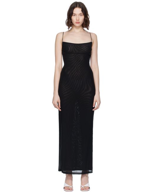 Robe Longue Thais Noire Miaou en coloris Black