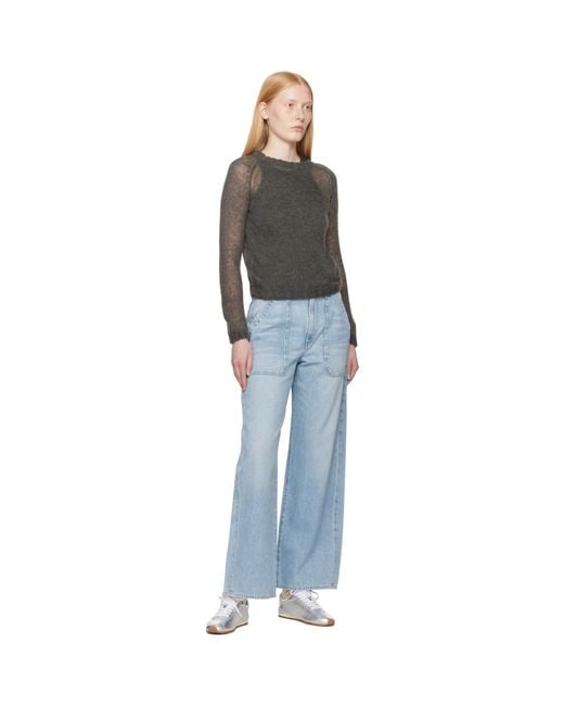 Citizens of Humanity Blue Wide Ayla Cargo Jeans