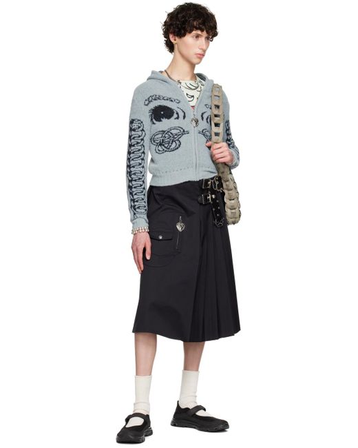 トップス CHOPOVA LOWENA Blue Knot Eye Hooded Knot Eye Hooded Cardigan – Chopova Lowena