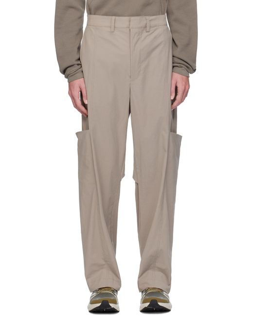 J EONGL I Natural Ssense Exclusive Taupe Ventilation Cargo Pants for men