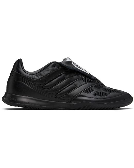 Y-3 Black Leather Predator Precision Sneakers for men