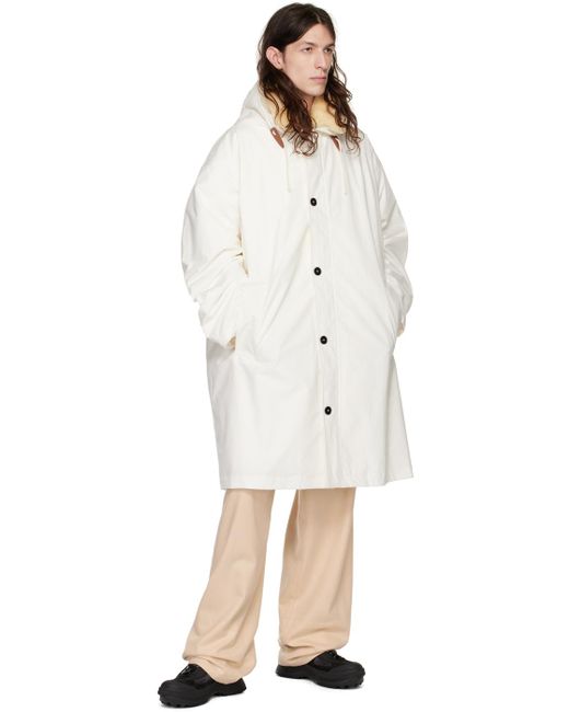 Jil Sander Multicolor White Oversized Coat for men