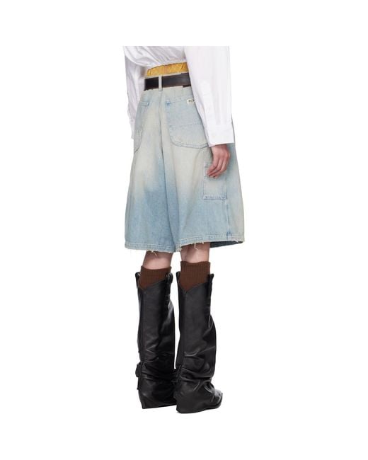 R13 Black Ssense Exclusive Baggy Jesse Carpenter Denim Shorts