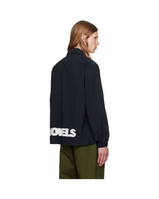 vowels Black Coach Jacket for men