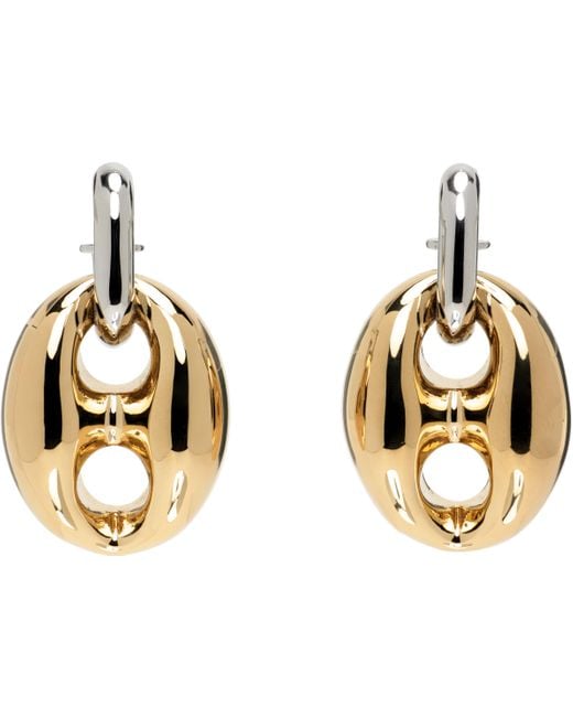 Rabanne Black Eight Chunky Earrings