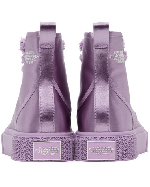 Marc Jacobs パープル The High Top Satin スニーカー Purple