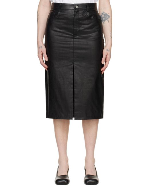 Kassl Black 5-pocket Midi Skirt
