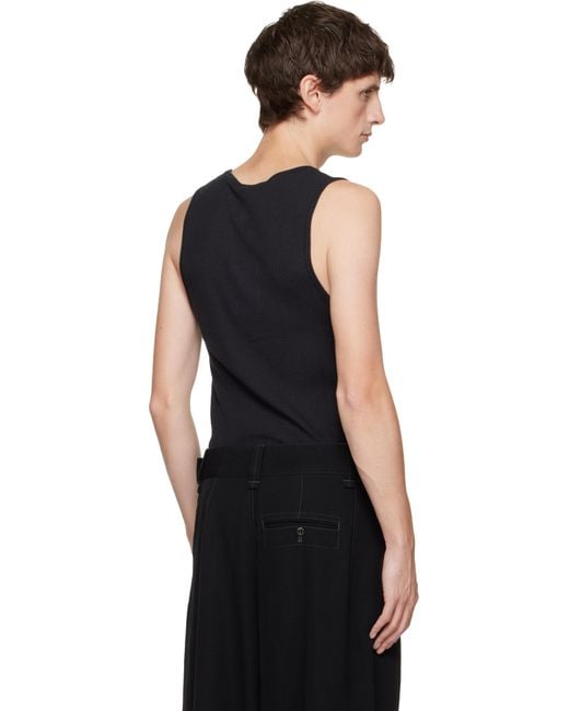 Lemaire Black Debardeur Tank Top for men