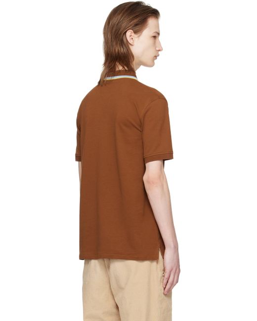 Polo brun à logo de zèbre à rayures PS by Paul Smith pour homme en coloris Brown