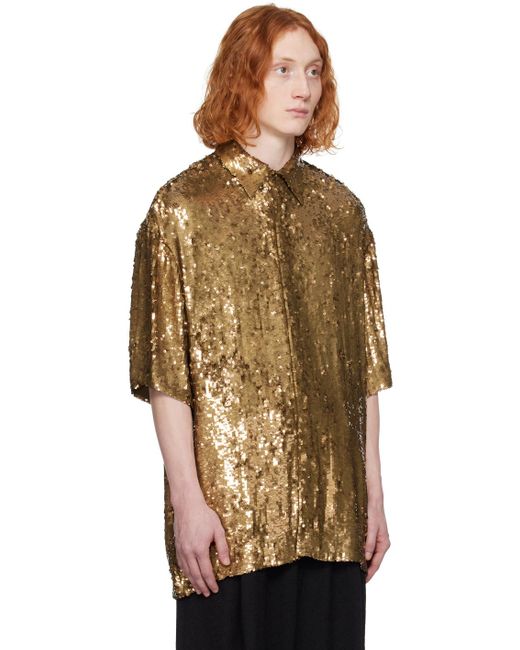 Dries Van Noten Multicolor Gold Loose Shirt for men