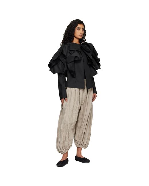 Comme des Garçons Multicolor Linen Herringbone Garment Treated Trousers