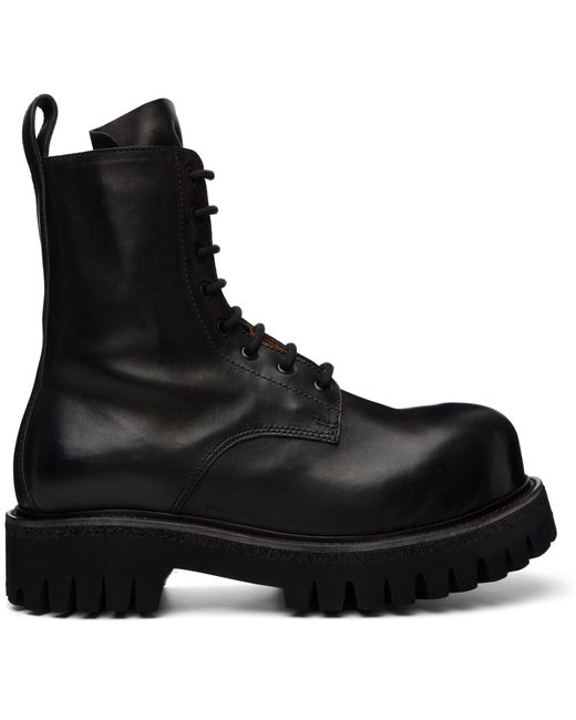 A Diciannoveventitre Black Horse Octa Combat Boots for men