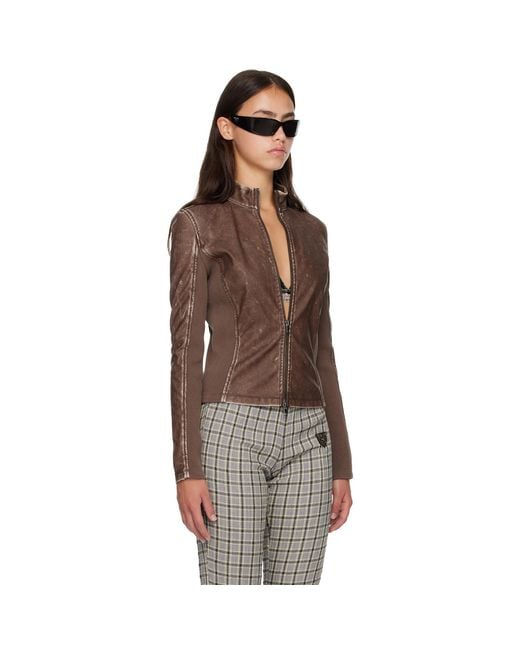 DIESEL Brown Biker Jacket