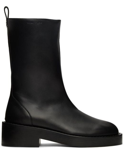 Courreges Black Embossed Boots
