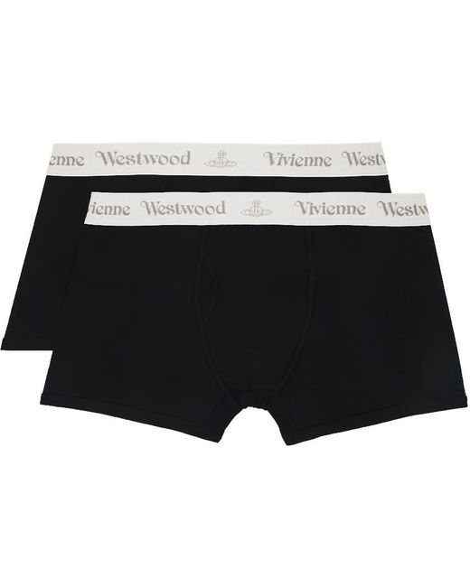 Vivienne Westwood Black Two-pack Logo Boxers for men