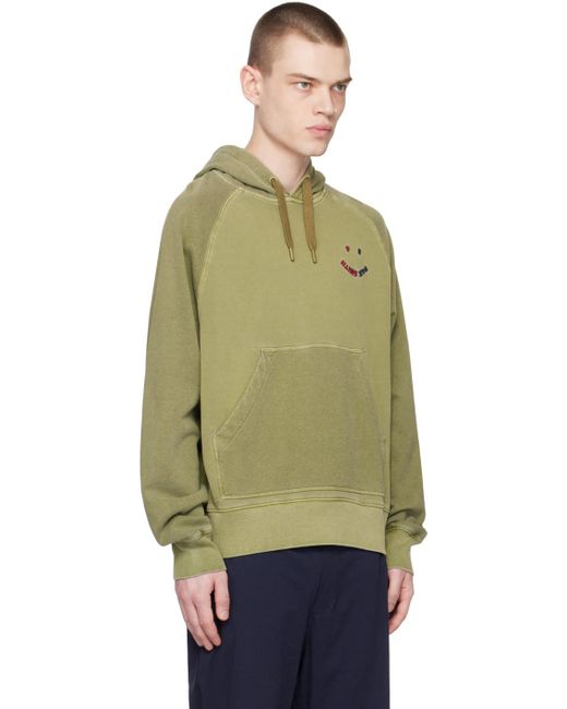 PS by Paul Smith Green Khaki Happy Mix Up Hoodie for men