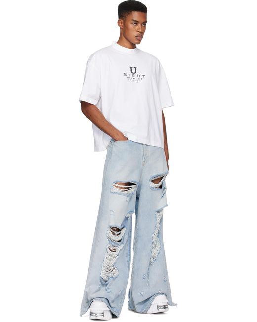 【VETEMENTS】U Might Know Me クロップド ボクシー Tシャツ VETEMENTSのホワイト U Might Know Me クロップド ボクシー T