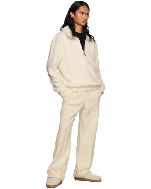 AMI Off-white Drawstring Sweatpants for men