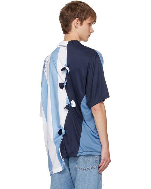 Martine Rose Blue Collage Footbed Top for men