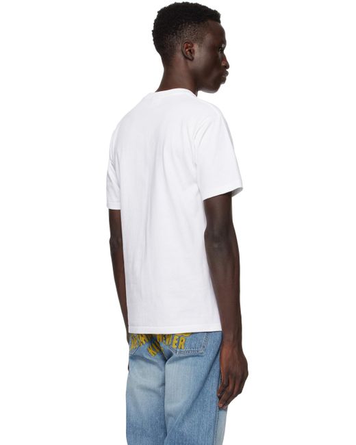 T-shirt blanc à logo de style collégial A Bathing Ape pour homme en coloris Black