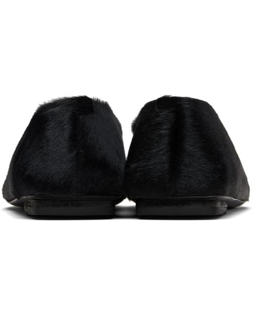 Marsèll Black Ago Short Hair Ballerina Flats