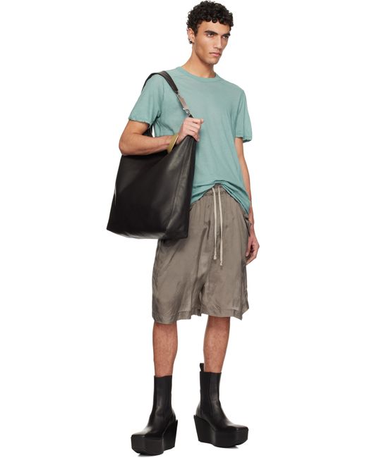メンズ Rick Owens ブルー Hollywood Level Tシャツ Green
