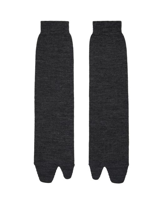 Maison Margiela Black Bootleg Tabi Socks for men