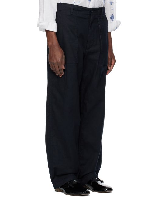 Engineered Garments Black Enginee Garments Fatigue Trousers for men