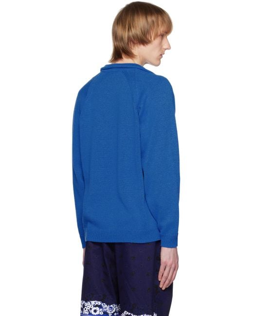 Noma T.D Blue Skipper Neck Sweater for men