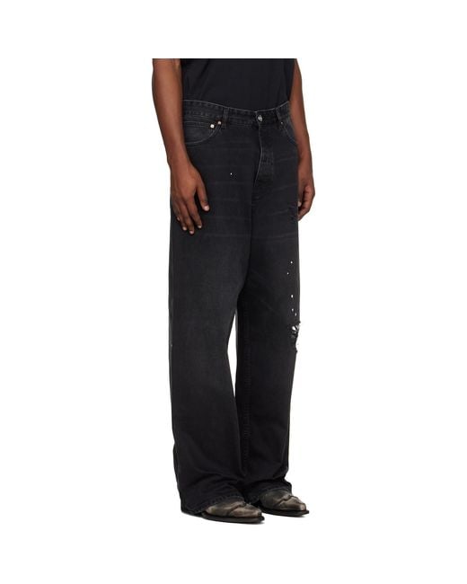 Vetements Black Ripped Jeans for men